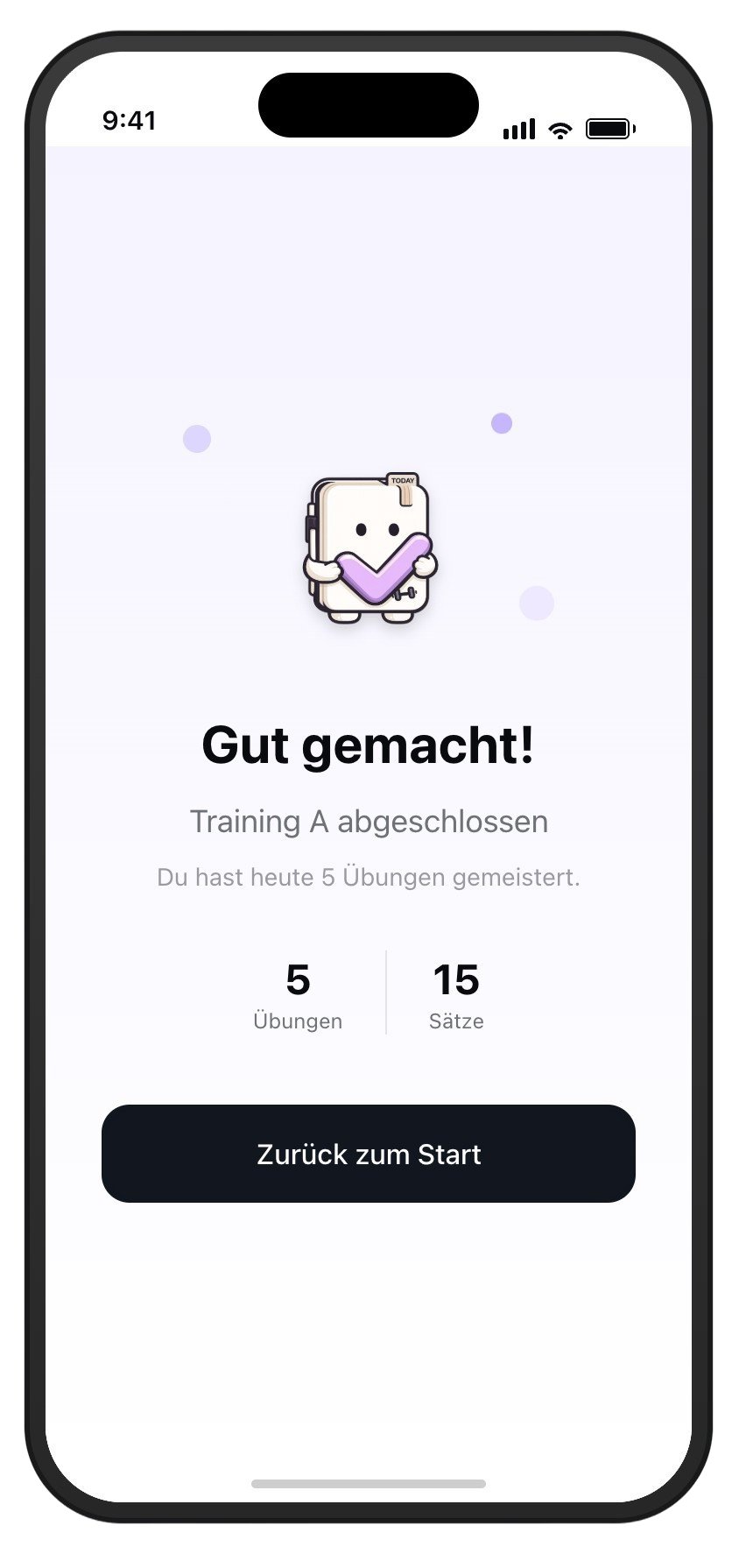 GymBuddy Progress Screen